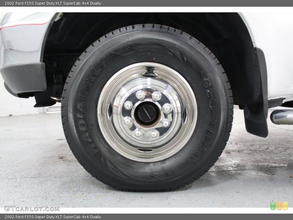 2002 Ford F350 Super Duty XLT SuperCab 4x4 Dually Wheel and Tire Photo #57897362