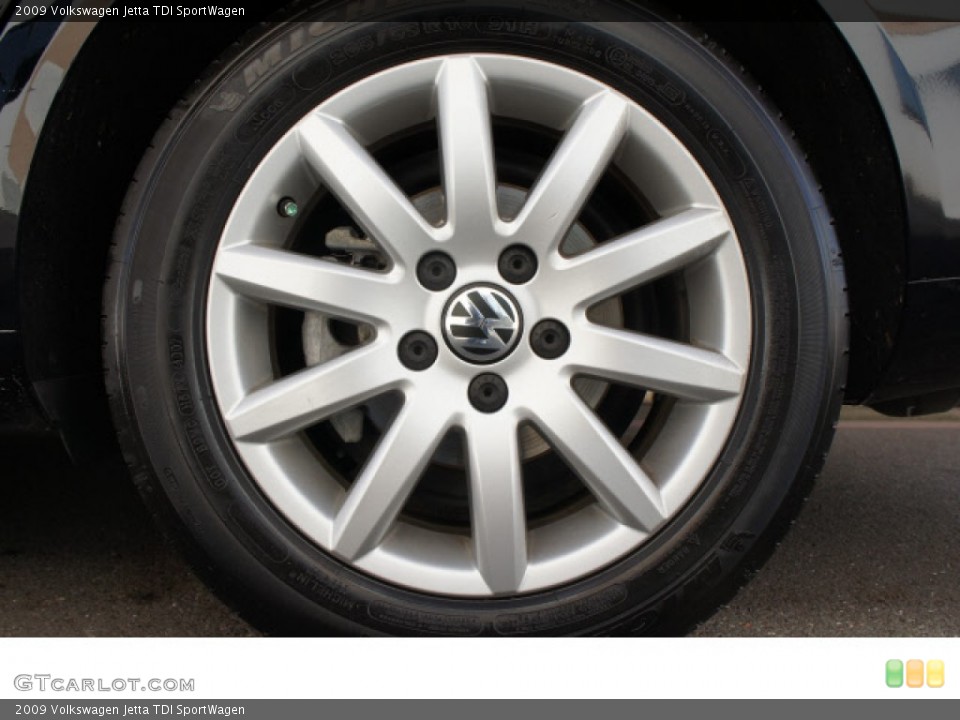 2009 Volkswagen Jetta TDI SportWagen Wheel and Tire Photo #57998749