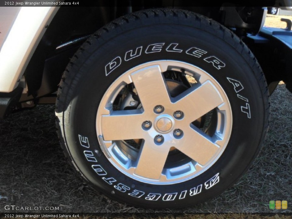 2012 Jeep Wrangler Unlimited Sahara 4x4 Wheel and Tire Photo #58056112