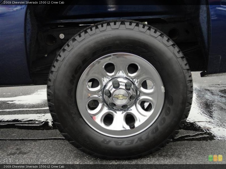 2009 Chevrolet Silverado 1500 LS Crew Cab Wheel and Tire Photo #58117781