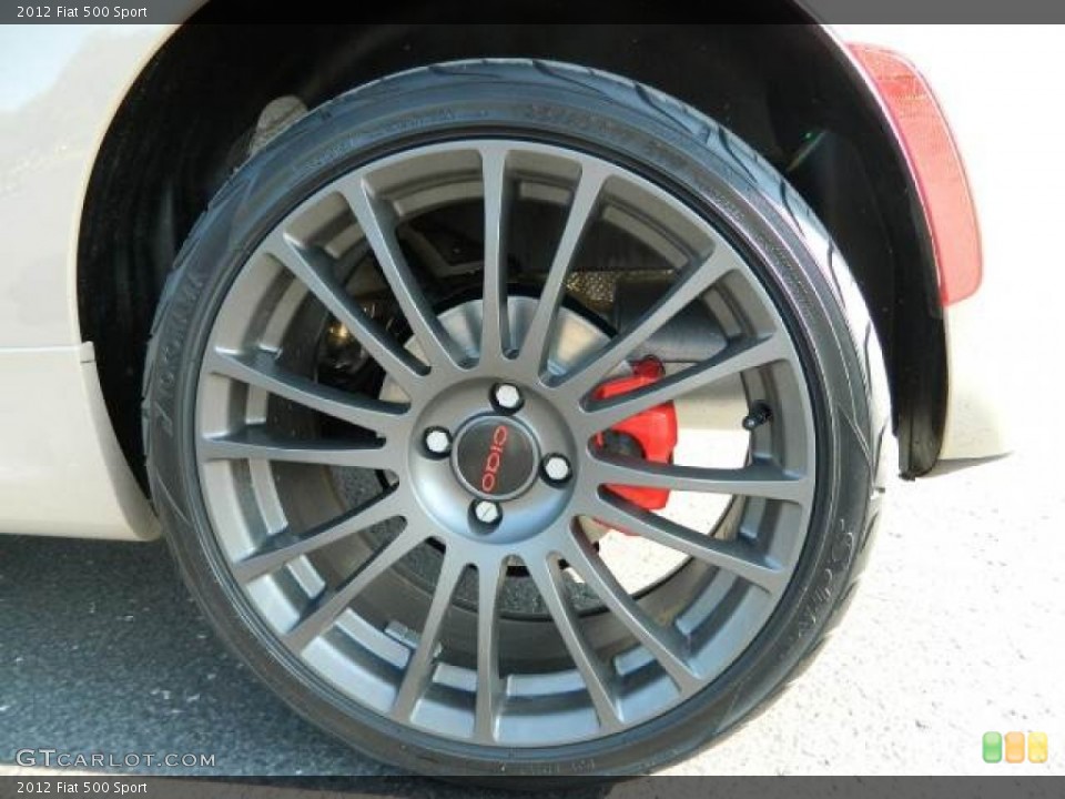 2012 Fiat 500 Custom Wheel and Tire Photo #58119392