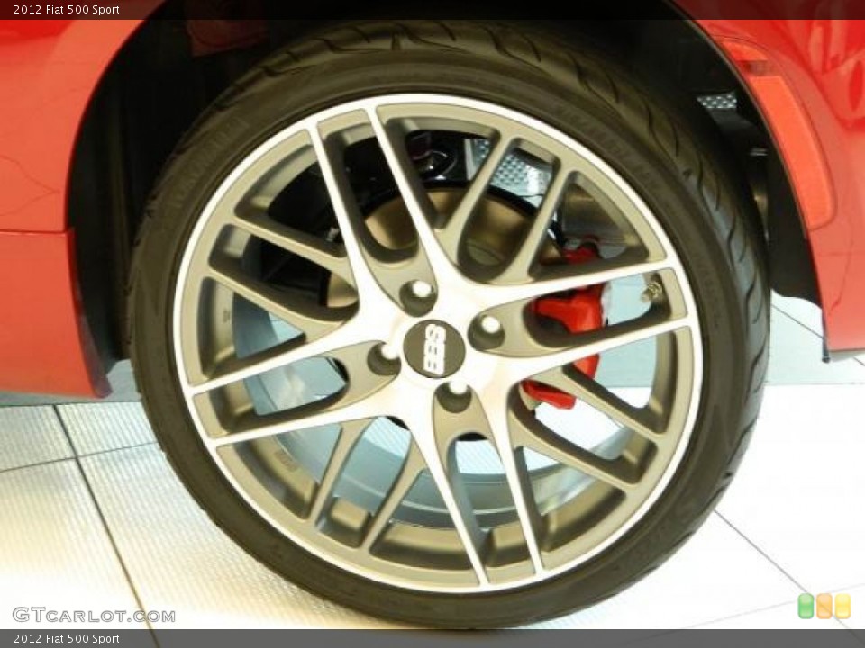 2012 Fiat 500 Custom Wheel and Tire Photo #58122554