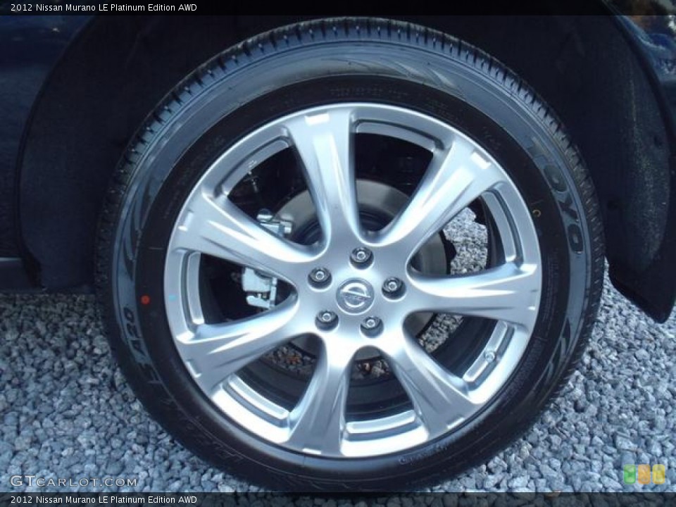 2012 Nissan Murano LE Platinum Edition AWD Wheel and Tire Photo #58322220