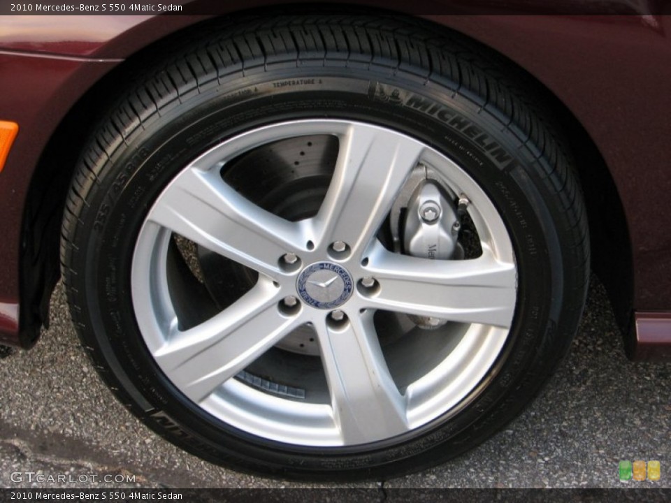 2010 Mercedes-Benz S 550 4Matic Sedan Wheel and Tire Photo #58324707