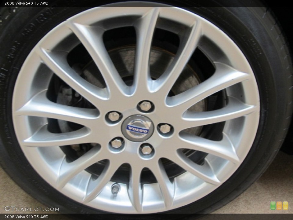 2008 Volvo S40 T5 AWD Wheel and Tire Photo #58378707