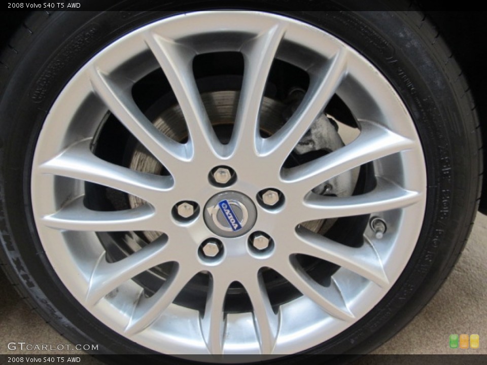 2008 Volvo S40 T5 AWD Wheel and Tire Photo #58378716