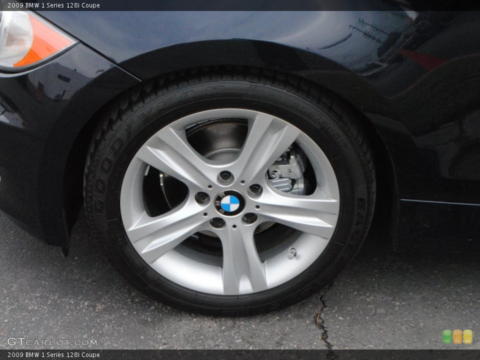 2009 BMW 1 Series 128i Coupe Wheel and Tire Photo #58489492
