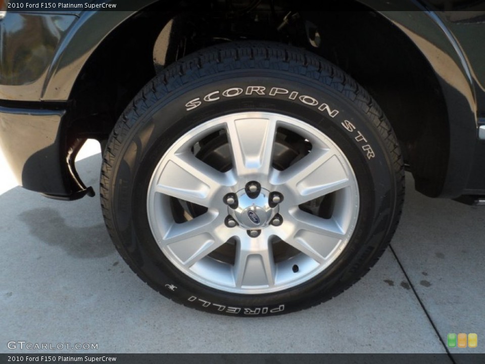 2010 Ford F150 Platinum SuperCrew Wheel and Tire Photo #58655486