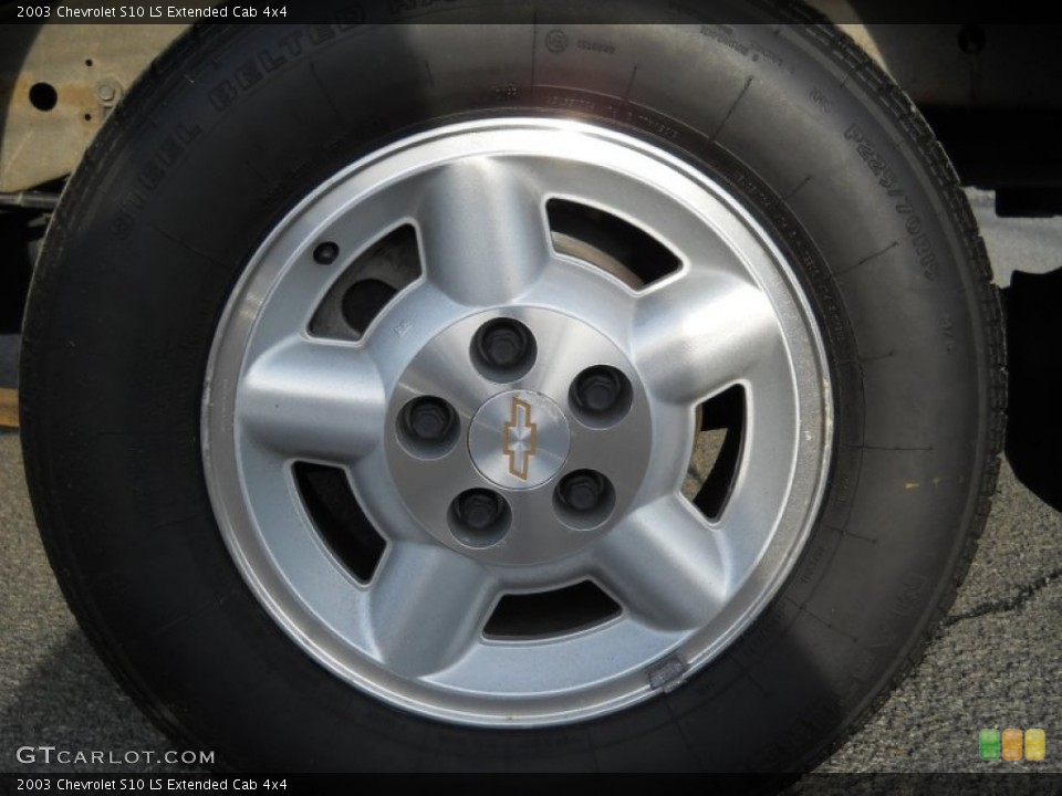 2003 Chevrolet S10 LS Extended Cab 4x4 Wheel and Tire Photo #58661321
