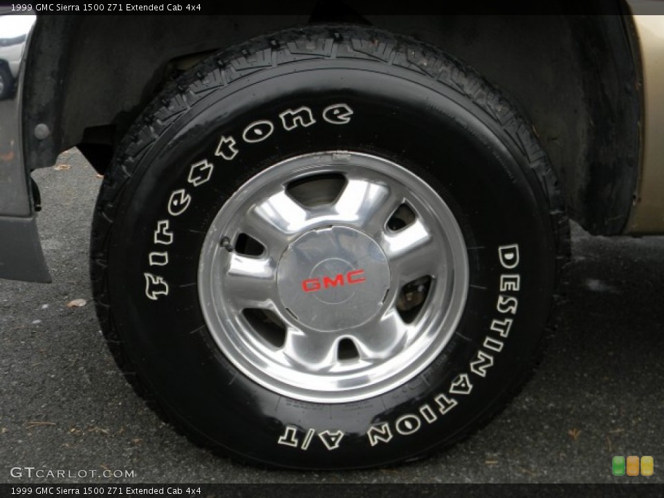 1999 GMC Sierra 1500 Z71 Extended Cab 4x4 Wheel and Tire Photo #58669685