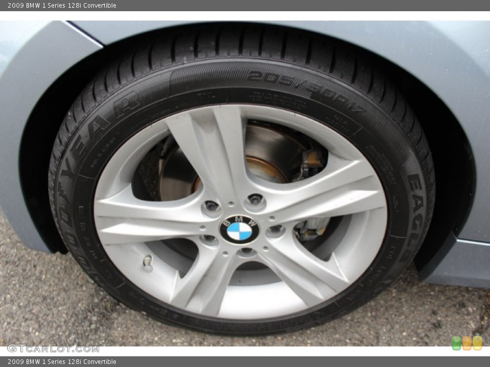 2009 BMW 1 Series 128i Convertible Wheel and Tire Photo #58844449