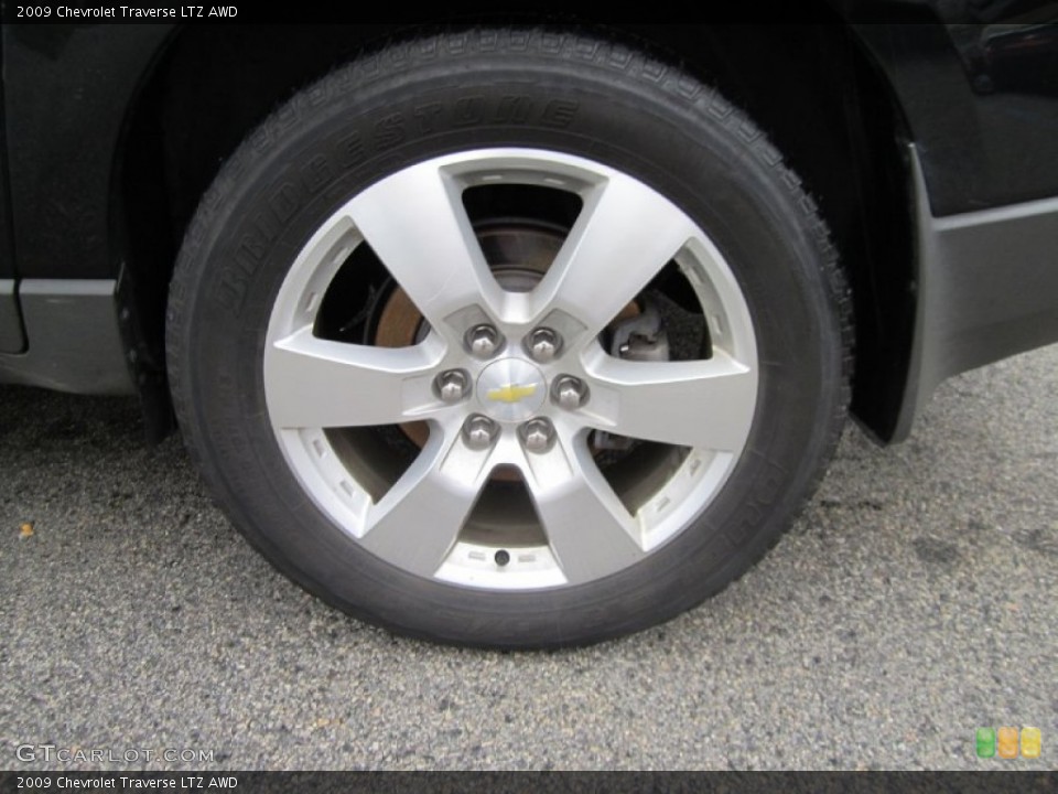 2009 Chevrolet Traverse LTZ AWD Wheel and Tire Photo #58848390