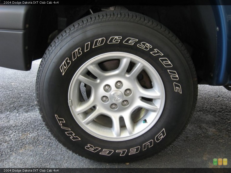 2004 Dodge Dakota SXT Club Cab 4x4 Wheel and Tire Photo #59072999
