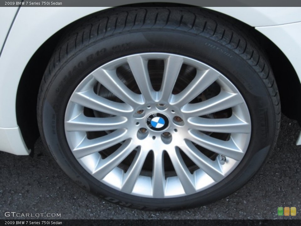 2009 BMW 7 Series 750i Sedan Wheel and Tire Photo #59172889