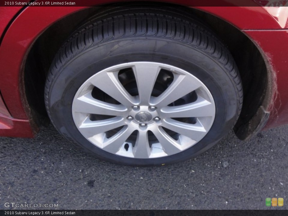 2010 Subaru Legacy 3.6R Limited Sedan Wheel and Tire Photo #59228985