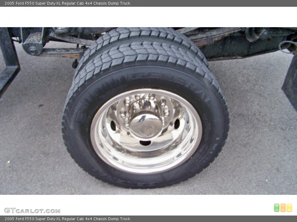 2005 Ford F550 Super Duty XL Regular Cab 4x4 Chassis Dump Truck Wheel and Tire Photo #59230998