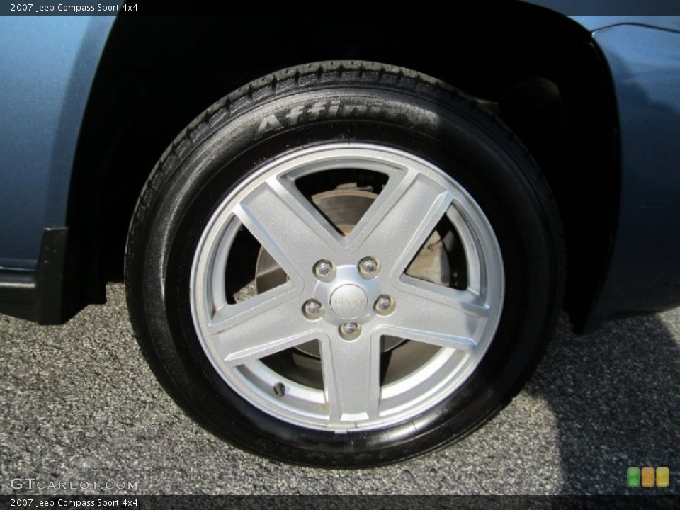 2007 Jeep Compass Sport 4x4 Wheel and Tire Photo #59290296