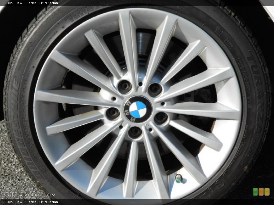 2009 BMW 3 Series 335d Sedan Wheel and Tire Photo #59380220