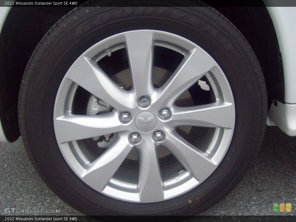 2012 Mitsubishi Outlander Sport SE 4WD Wheel and Tire Photo #59412854