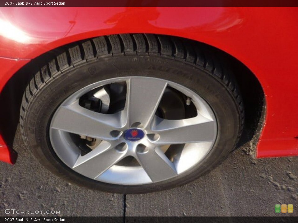 2007 Saab 9-3 Aero Sport Sedan Wheel and Tire Photo #59414897