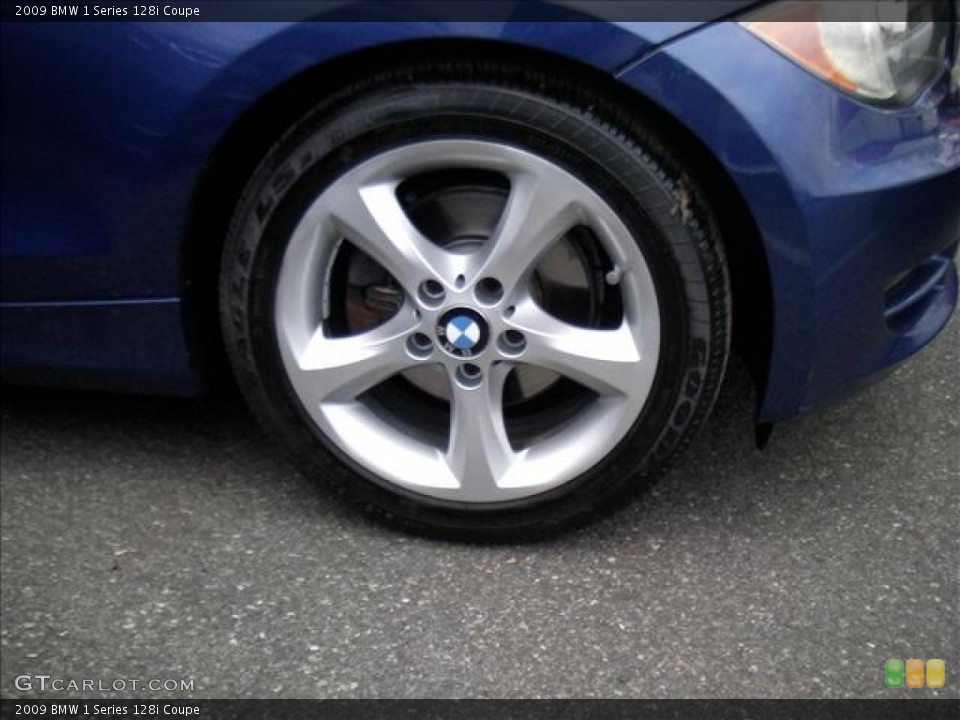 2009 BMW 1 Series 128i Coupe Wheel and Tire Photo #59417819