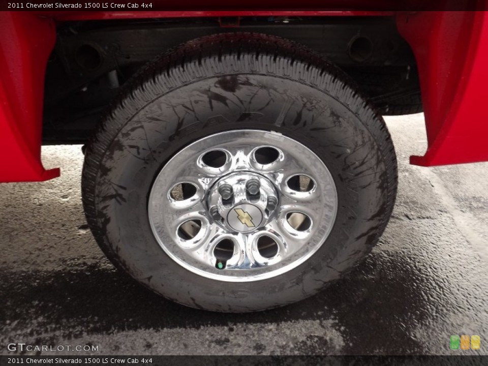 2011 Chevrolet Silverado 1500 LS Crew Cab 4x4 Wheel and Tire Photo #59491813