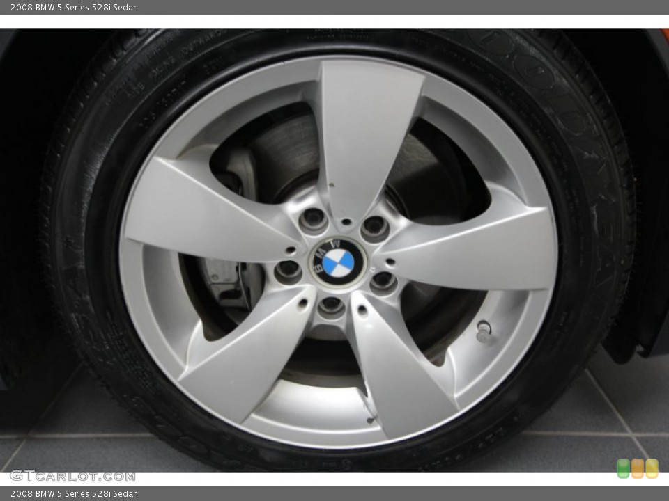 2008 BMW 5 Series 528i Sedan Wheel and Tire Photo #59538802