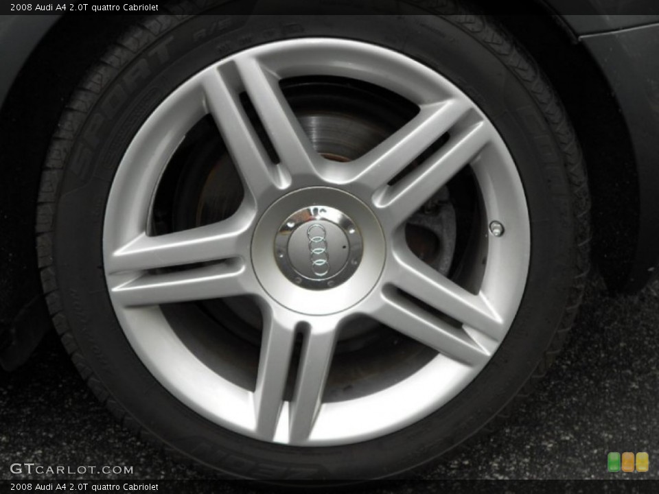 2008 Audi A4 2.0T quattro Cabriolet Wheel and Tire Photo #59585799
