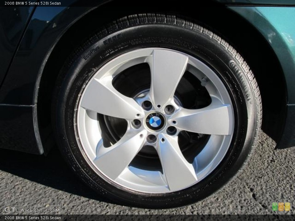 2008 BMW 5 Series 528i Sedan Wheel and Tire Photo #59588430