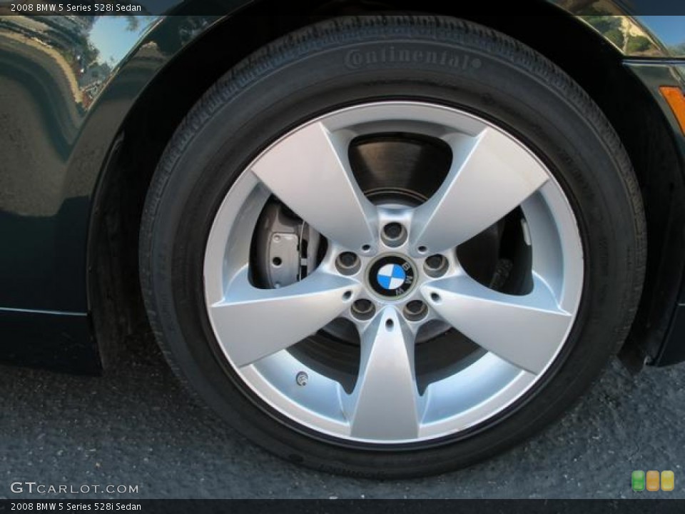 2008 BMW 5 Series 528i Sedan Wheel and Tire Photo #59588448