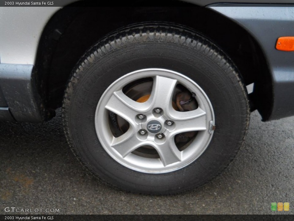 2003 Hyundai Santa Fe GLS Wheel and Tire Photo #59606346