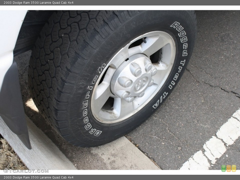 2003 Dodge Ram 3500 Laramie Quad Cab 4x4 Wheel and Tire Photo #59719518
