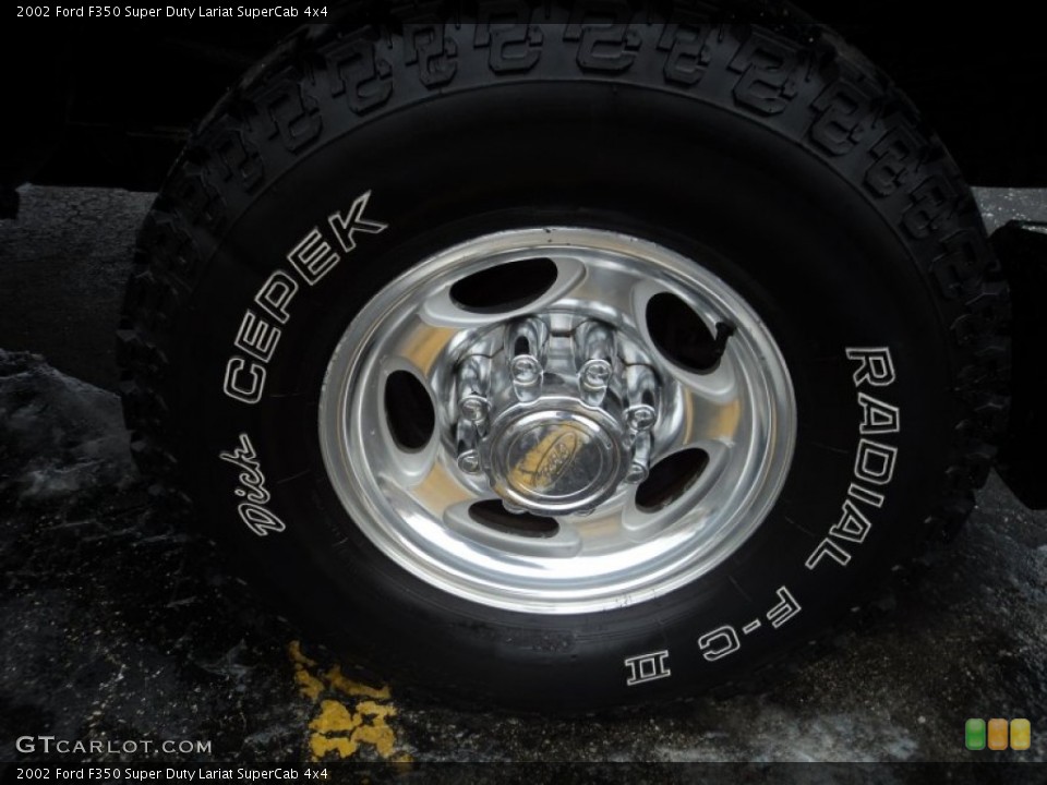 2002 Ford F350 Super Duty Lariat SuperCab 4x4 Wheel and Tire Photo #59725704