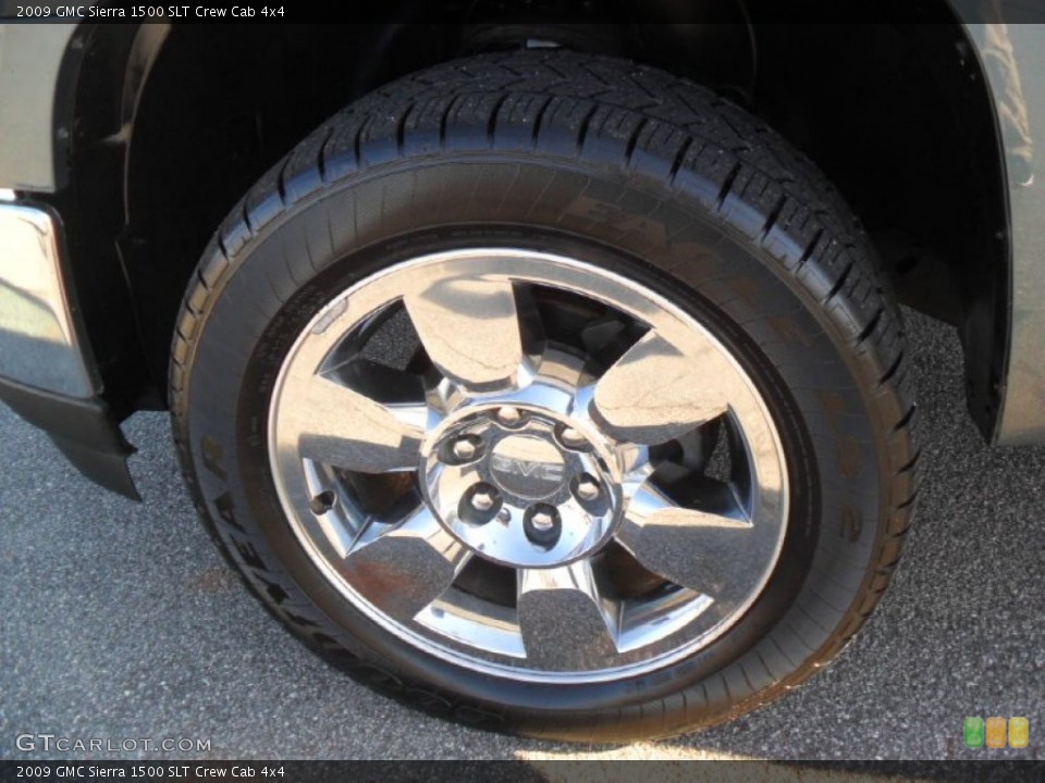 2009 GMC Sierra 1500 SLT Crew Cab 4x4 Wheel and Tire Photo #59846469