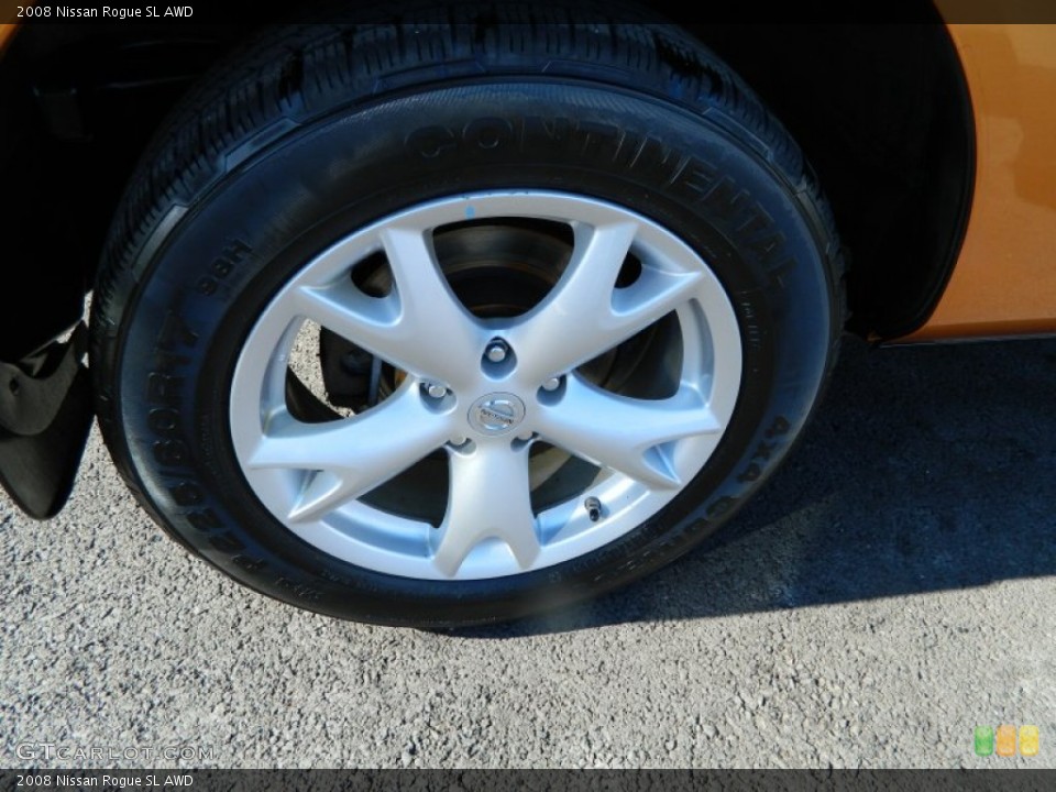 2008 Nissan Rogue SL AWD Wheel and Tire Photo #59876738