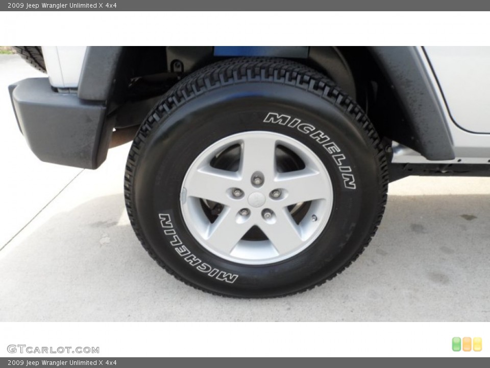 2009 Jeep Wrangler Unlimited X 4x4 Wheel and Tire Photo #60035354