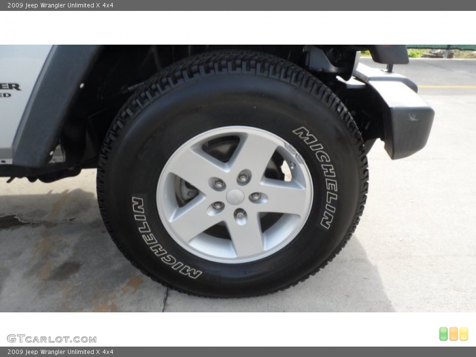 2009 Jeep Wrangler Unlimited X 4x4 Wheel and Tire Photo #60035360