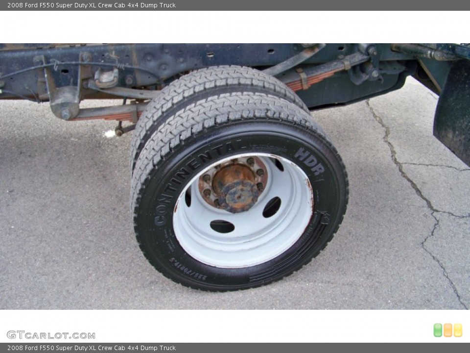 2008 Ford F550 Super Duty XL Crew Cab 4x4 Dump Truck Wheel and Tire Photo #60167145