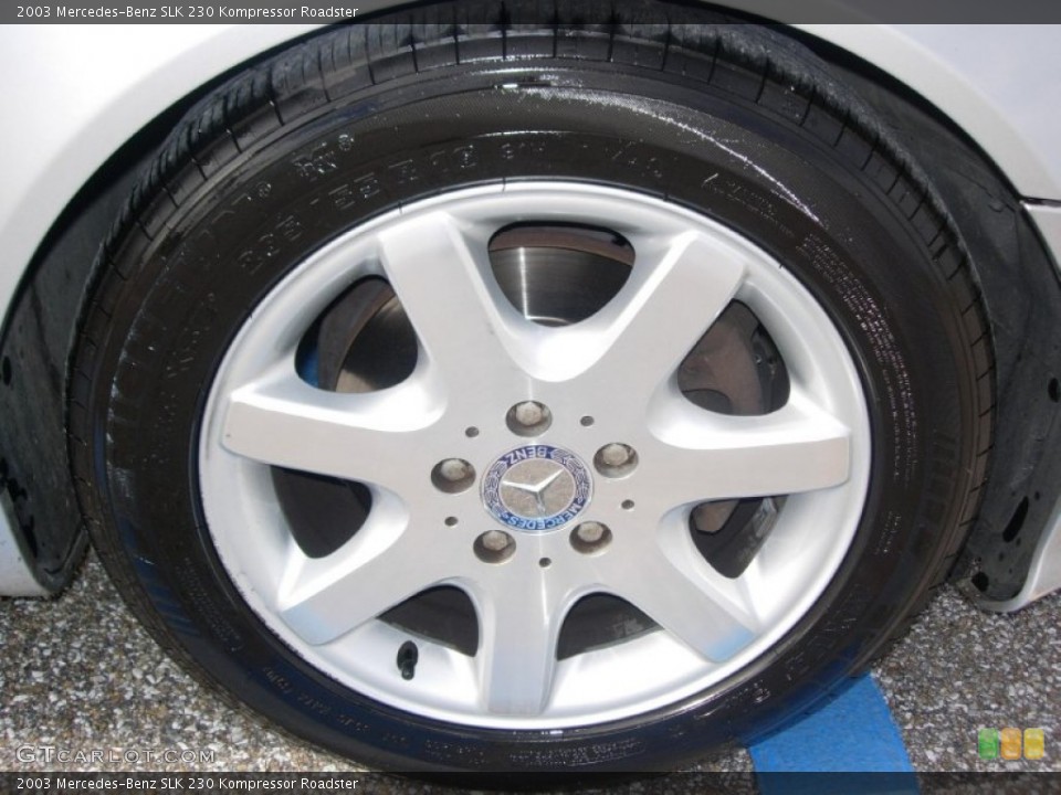 2003 Mercedes-Benz SLK 230 Kompressor Roadster Wheel and Tire Photo #60398525