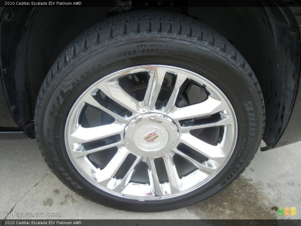 2010 Cadillac Escalade ESV Platinum AWD Wheel and Tire Photo #60448801
