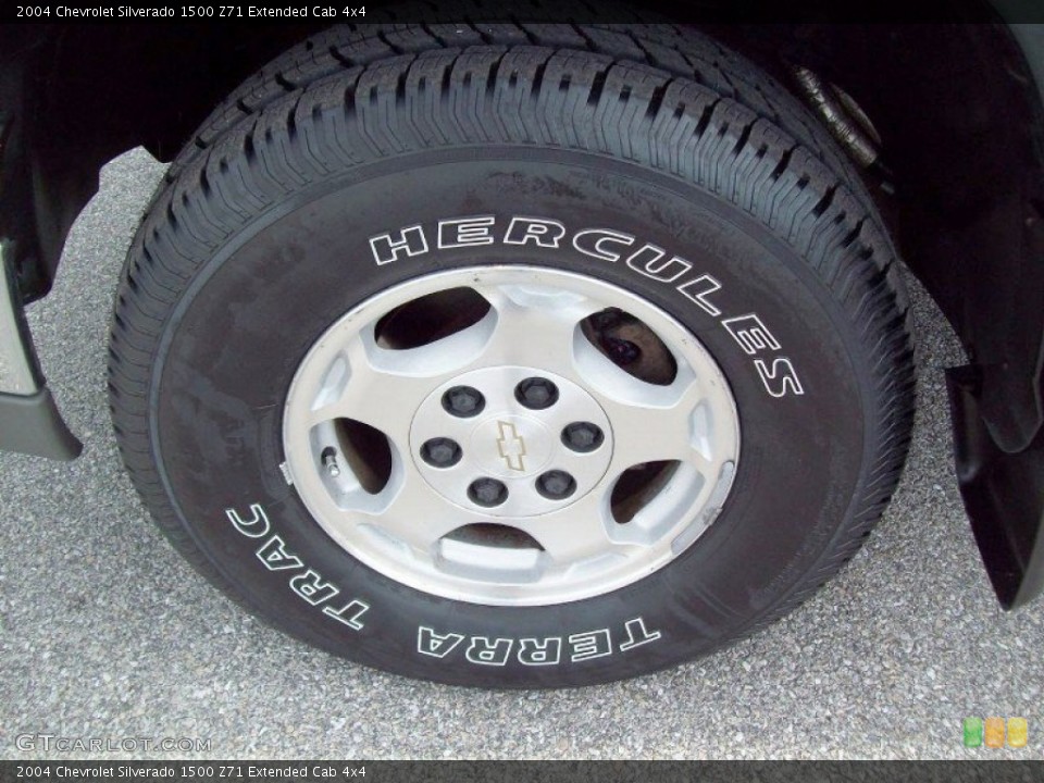 2004 Chevrolet Silverado 1500 Z71 Extended Cab 4x4 Wheel and Tire Photo #60457317