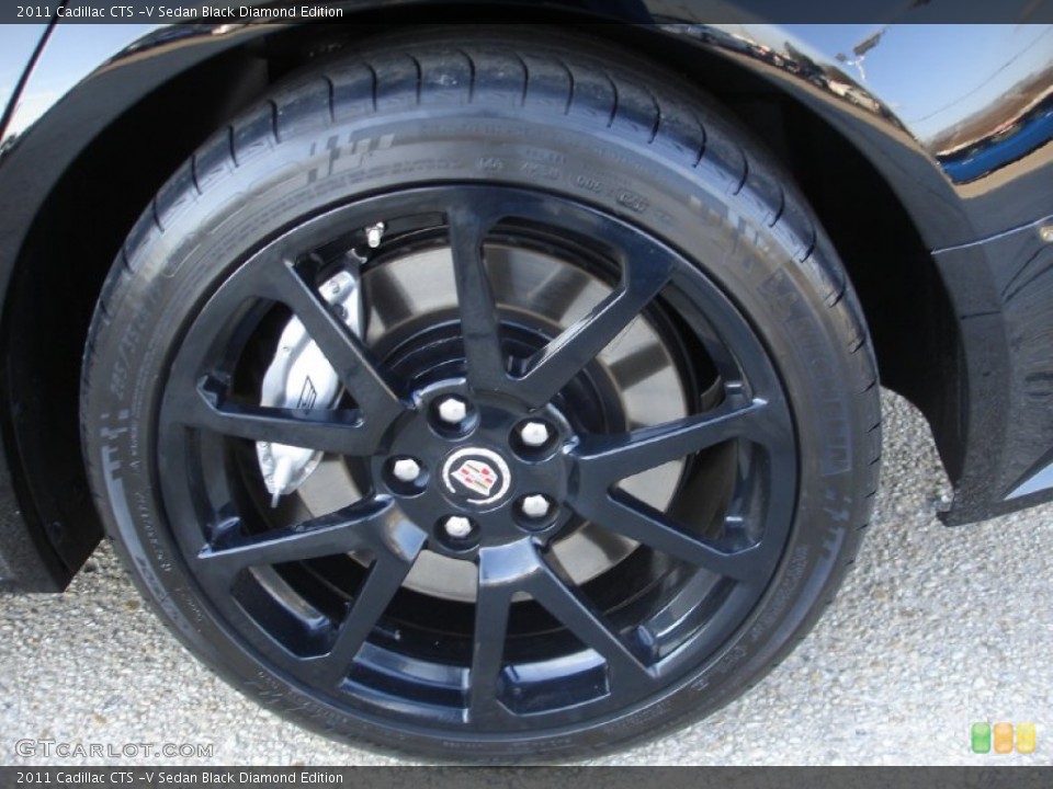 2011 Cadillac CTS -V Sedan Black Diamond Edition Wheel and Tire Photo #60494588