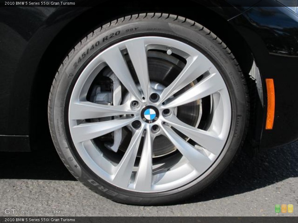 2010 BMW 5 Series 550i Gran Turismo Wheel and Tire Photo #60567263