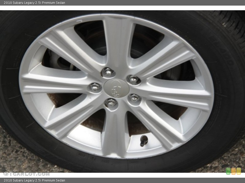 2010 Subaru Legacy 2.5i Premium Sedan Wheel and Tire Photo #60583028
