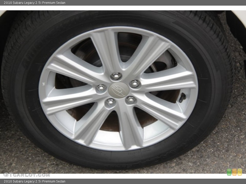 2010 Subaru Legacy 2.5i Premium Sedan Wheel and Tire Photo #60583045