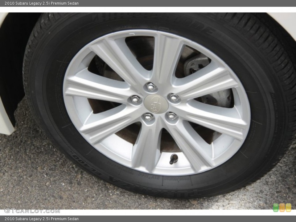 2010 Subaru Legacy 2.5i Premium Sedan Wheel and Tire Photo #60583054