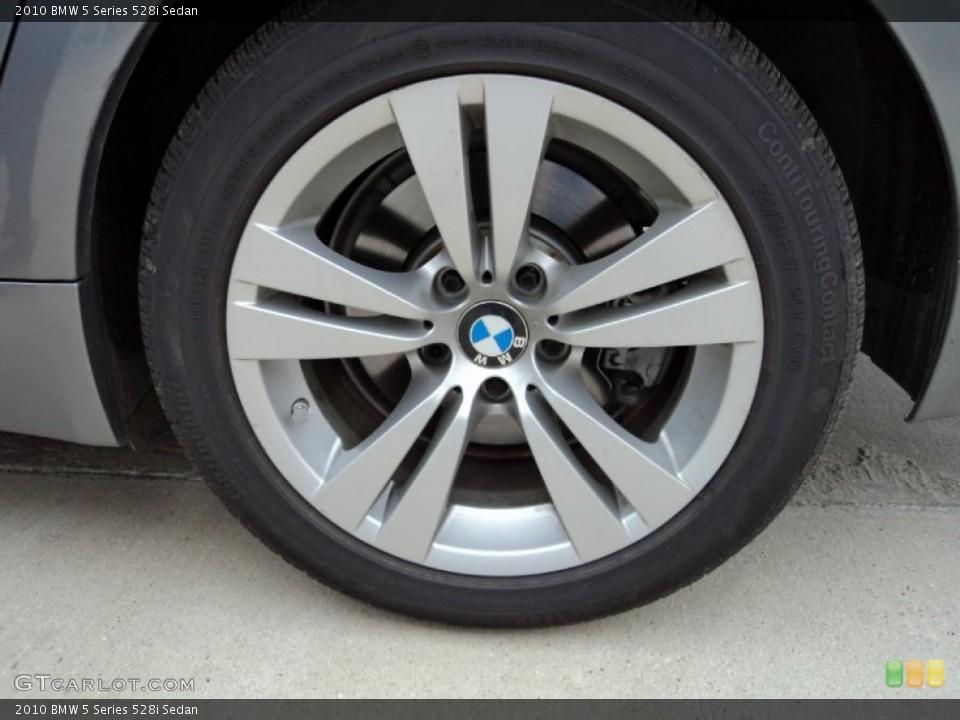 2010 BMW 5 Series 528i Sedan Wheel and Tire Photo #60638620