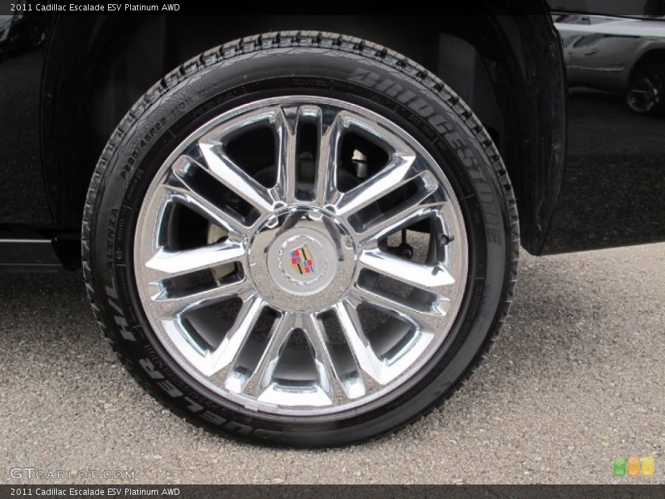 2011 Cadillac Escalade ESV Platinum AWD Wheel and Tire Photo #60680576