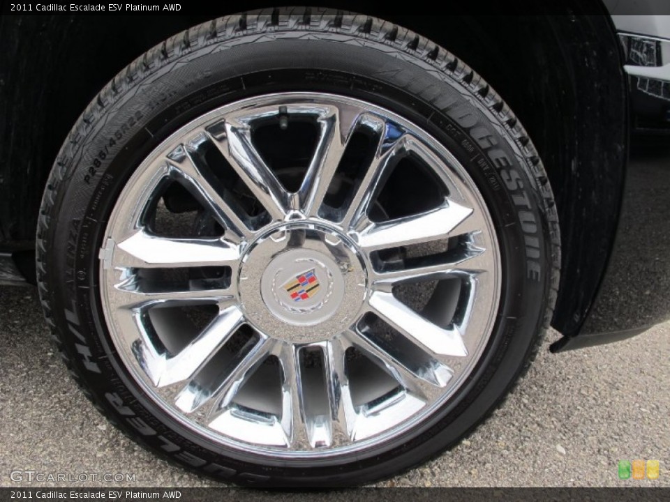 2011 Cadillac Escalade ESV Platinum AWD Wheel and Tire Photo #60680594