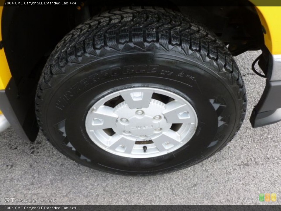 2004 GMC Canyon SLE Extended Cab 4x4 Wheel and Tire Photo #60991968